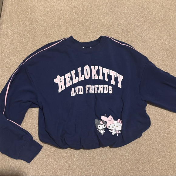 Hello Kitty Sweaters - Hello Kitty Cropped Sweater
